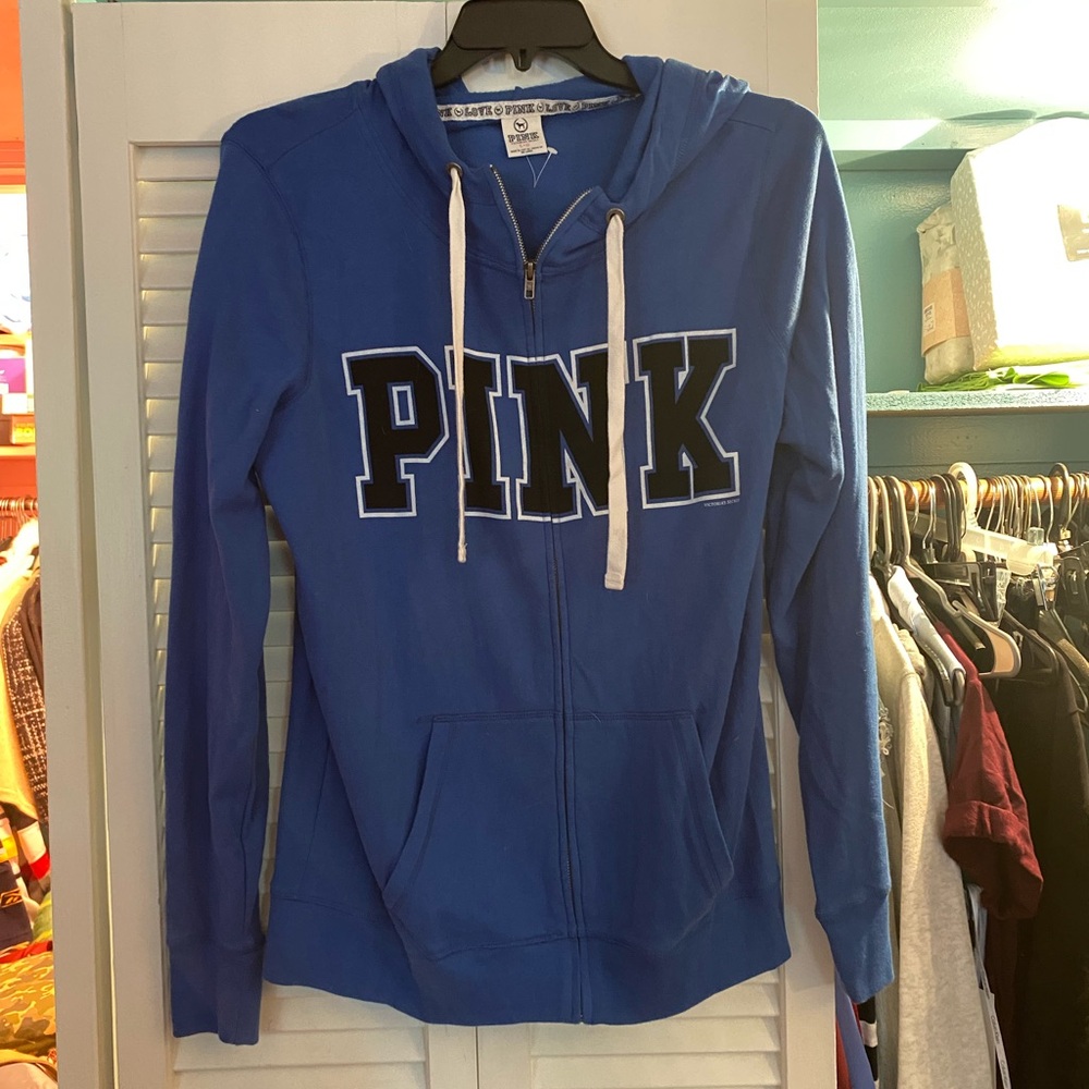 NWOT PINK Victoria Secret 1/4 zip up Hoodie Size Large